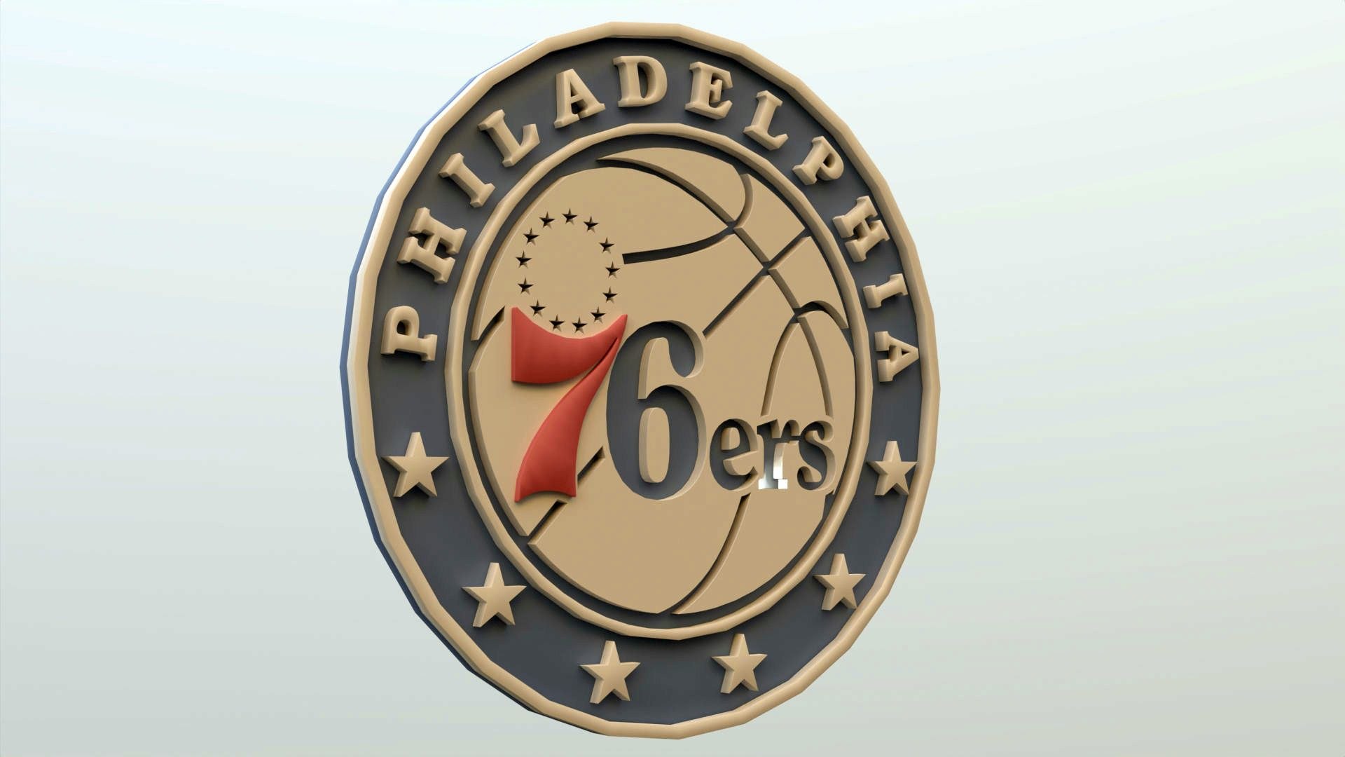 3D Philadelphia 76Ers Logo Printable And Renderable - TurboSquid 2222804