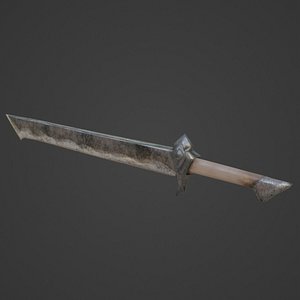 3D model Handpainted Fantasy Dragon Sword VR / AR / low-poly