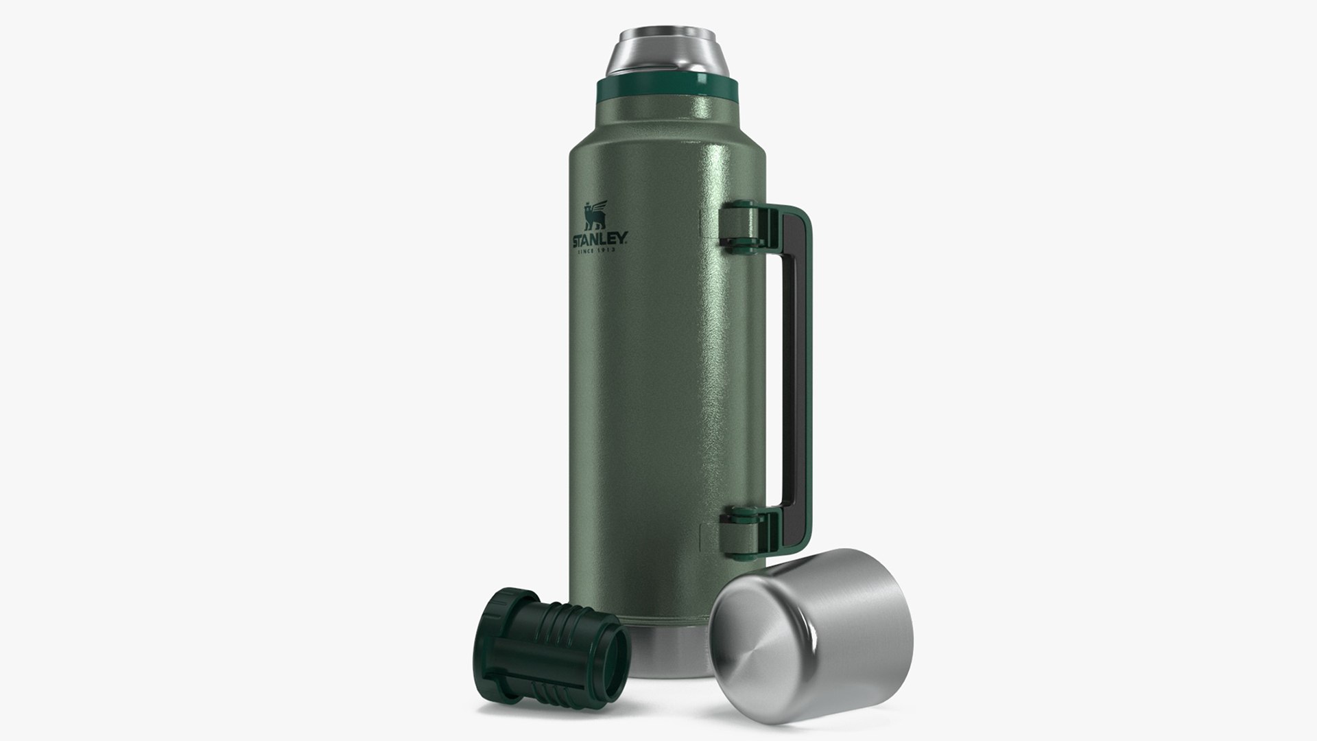 Stanley Classic Bottle Open with Folded Handle 3D model preview