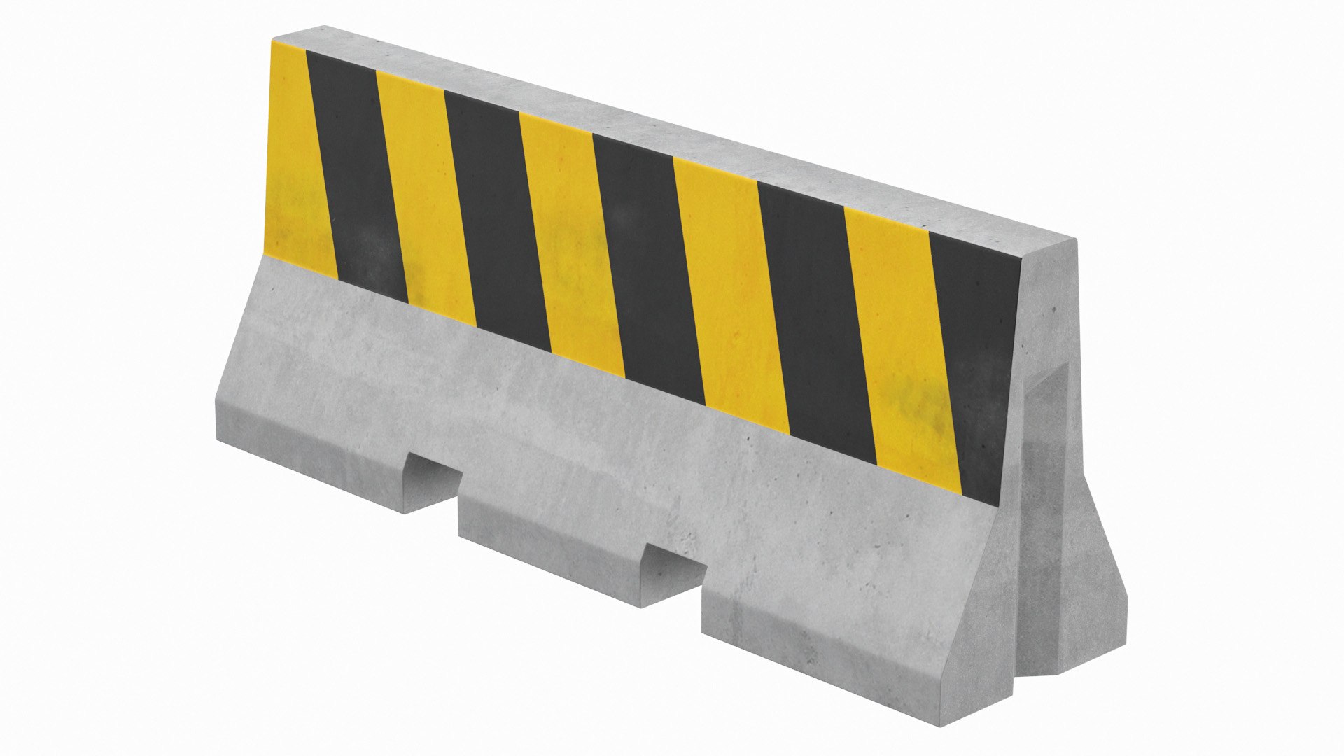 Concrete Traffic Barrier 02 3D Model TurboSquid 2069916