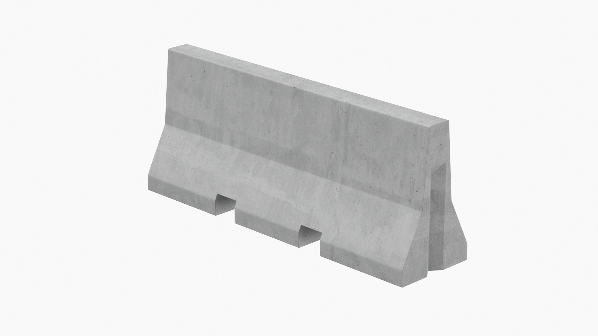 Concrete Traffic Barrier 02 3D Model - TurboSquid 2069916