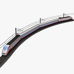frecciabianca - fs class e414 - high speed passenger train 3D model