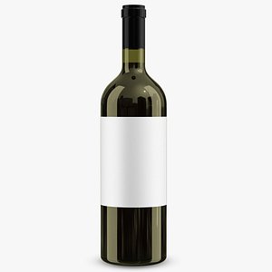 3D wine bottle 02 model