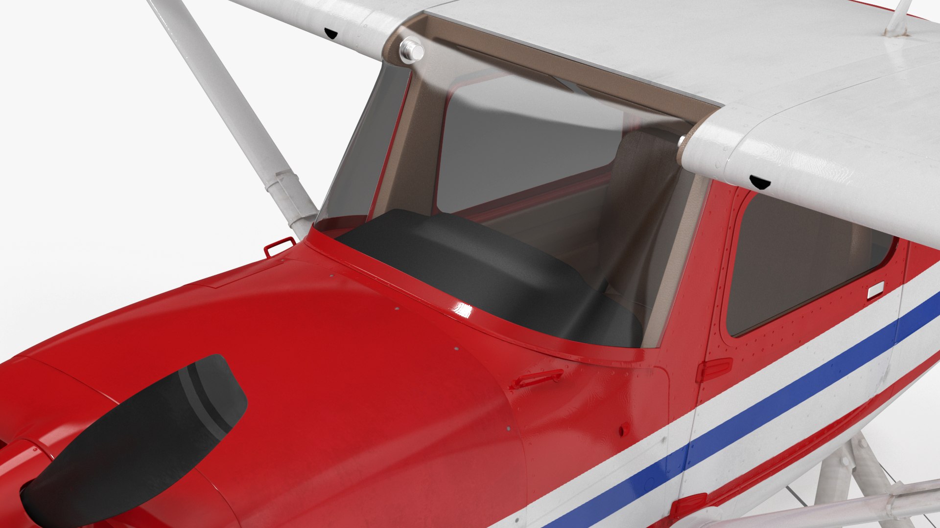 3D Light Propeller Seaplane Cessna 150 Rigged For Cinema 4D ...