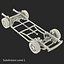sedan frame chassis 2 3d model