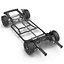 sedan frame chassis 2 3d model