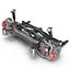 sedan frame chassis 2 3d model