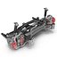 sedan frame chassis 2 3d model
