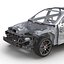 sedan frame chassis 2 3d model