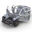 sedan frame chassis 2 3d model