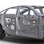 sedan frame chassis 2 3d model