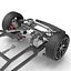 sedan frame chassis 2 3d model