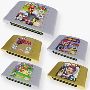 3D Nintendo 64 Game Pak ROM Catridge