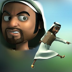 Cartoon arab Middle East