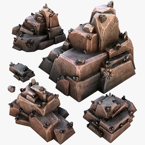 3D model Tin Ores Deposits Minerals Metal Mine