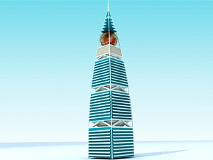 skyscraper riyadh saudi 3d model