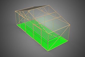 GARDEN HYDROPONIC AEROPONIC GREENHOUSE HOTHOUSE GLASSHOUSE FARM 3D model