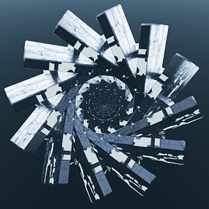 Sci-fi space architecture scene vibe 2 3D model
