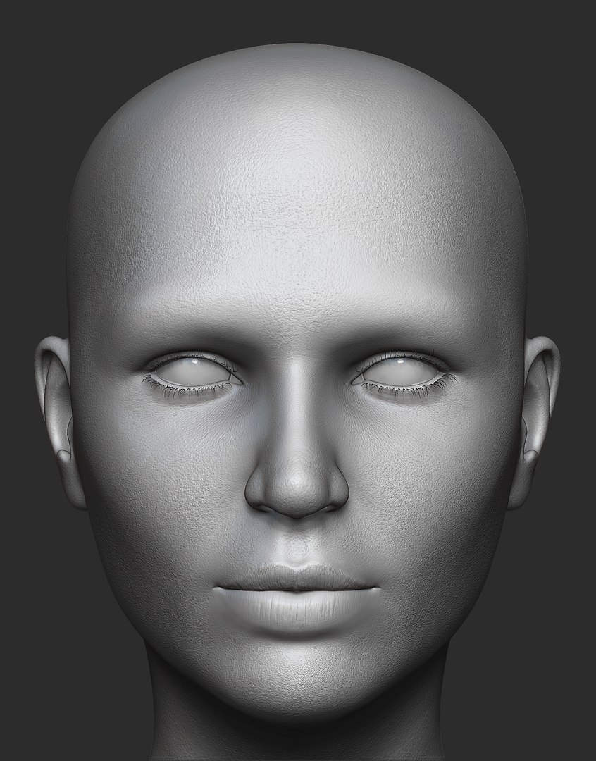 3D model realistic female head - TurboSquid 1386908