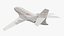 Aereo a reazione Dassault Falcon 2000 bianco senza telaio