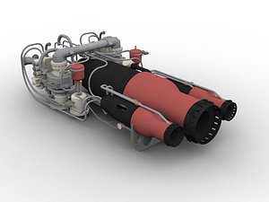 3D WW2 German concept rocket engine