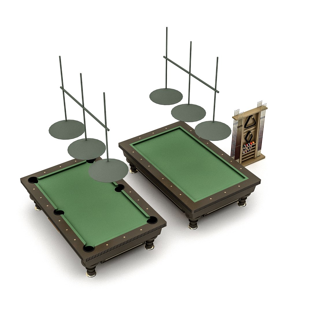 3D Billiard Hall Assets Model - TurboSquid 2006403