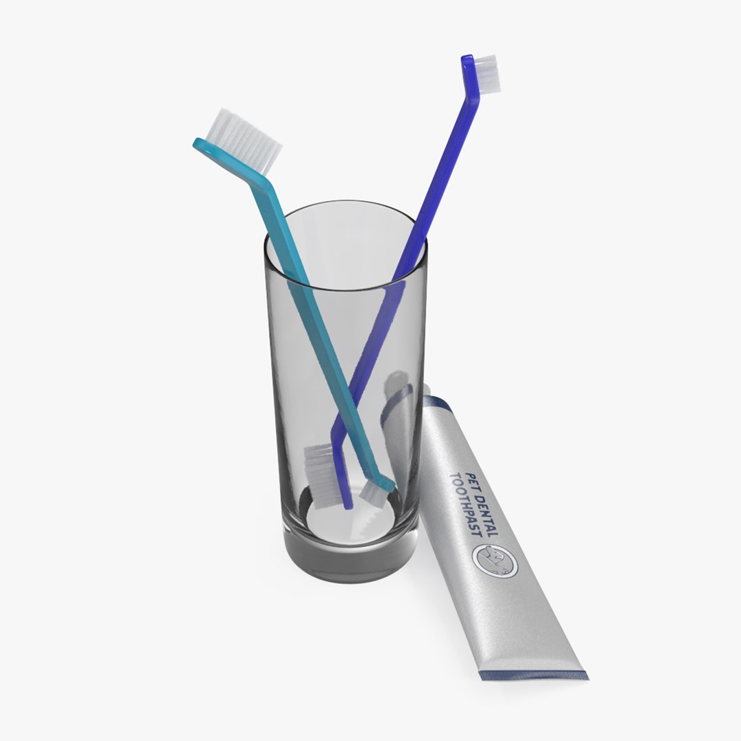 Pet Dental Cleaning Supplies 3D model preview