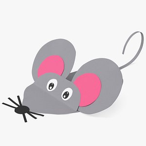Craft Paper Toy Mouse model