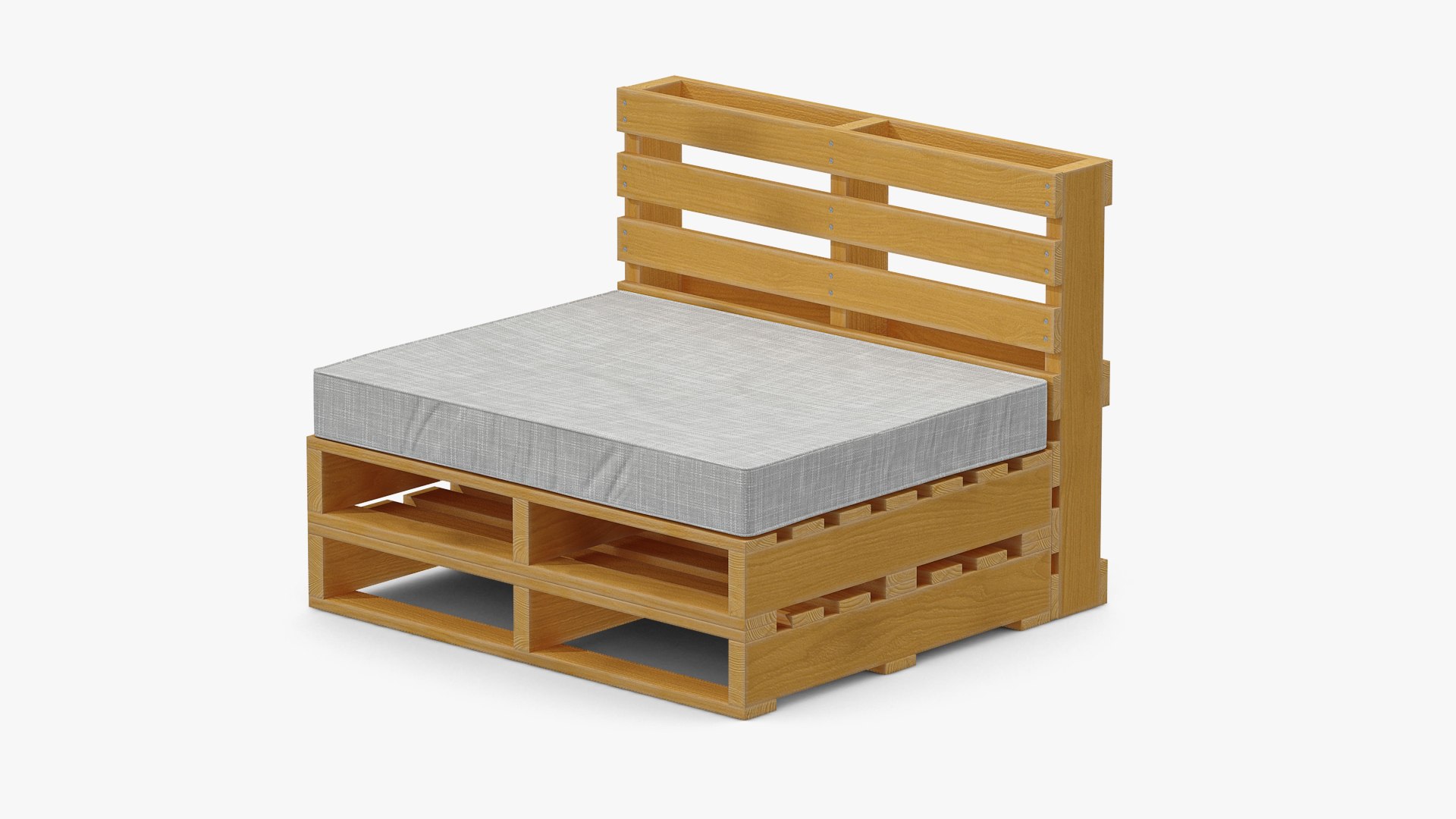 Outdoor Pallet Armchair 3D model preview