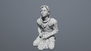 Print Statue  Woman Knight
