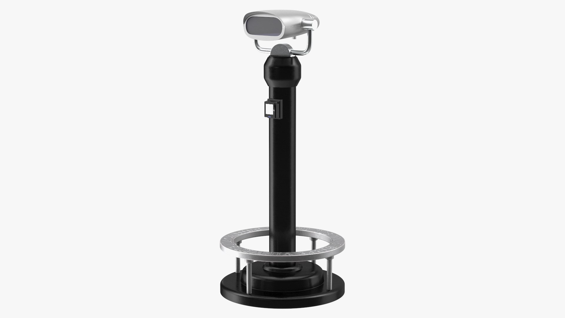 Tower Binocular Viewer with a Payment Terminal 3D model preview