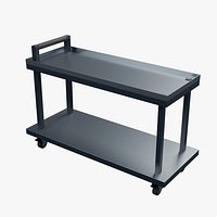 Two Tier Service Cart 1500x610mm Configuration 05