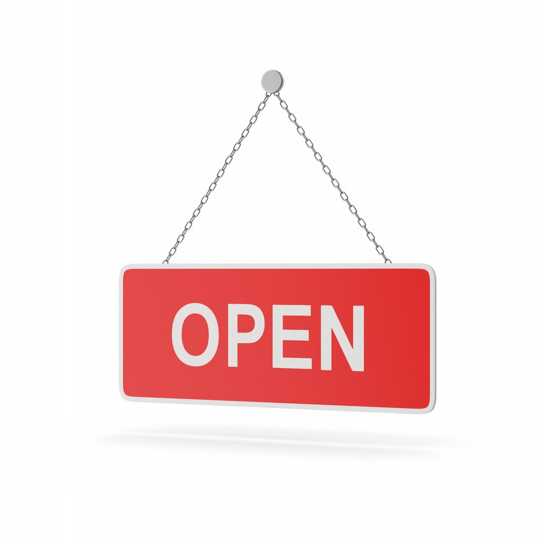 Hanging Open Sign 3D Model - TurboSquid 2001948