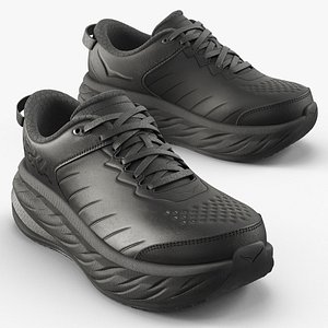 3D model HOKA Bondi SR Slip Resistant Work Shoe Black