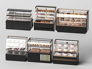 3D Commercial Pastry Refrigerated Showcase Asset