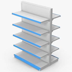 Blue Market Shelves 3D model