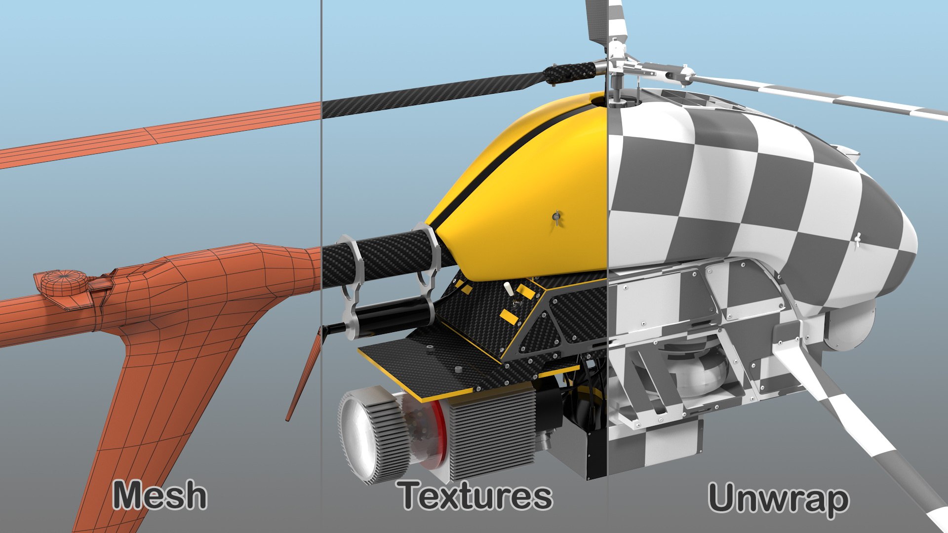 Helicopter uav drone copters 3D model - TurboSquid 1451127