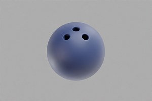 3D model Simple Bowling ball