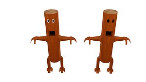 monster log character obj