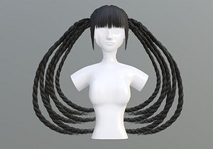 Bangs Braids Hairstyle model