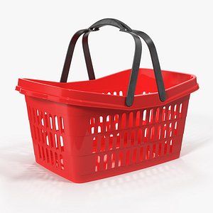3D plastic shopping basket handles