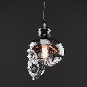 3D chandelier glass skull pendant