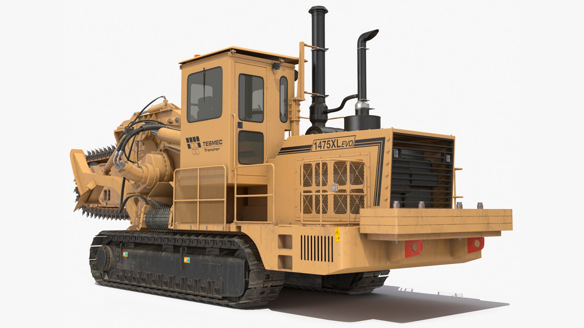 Trencher Machine Tesmec 1475 XL EVO Dusty 3D model preview