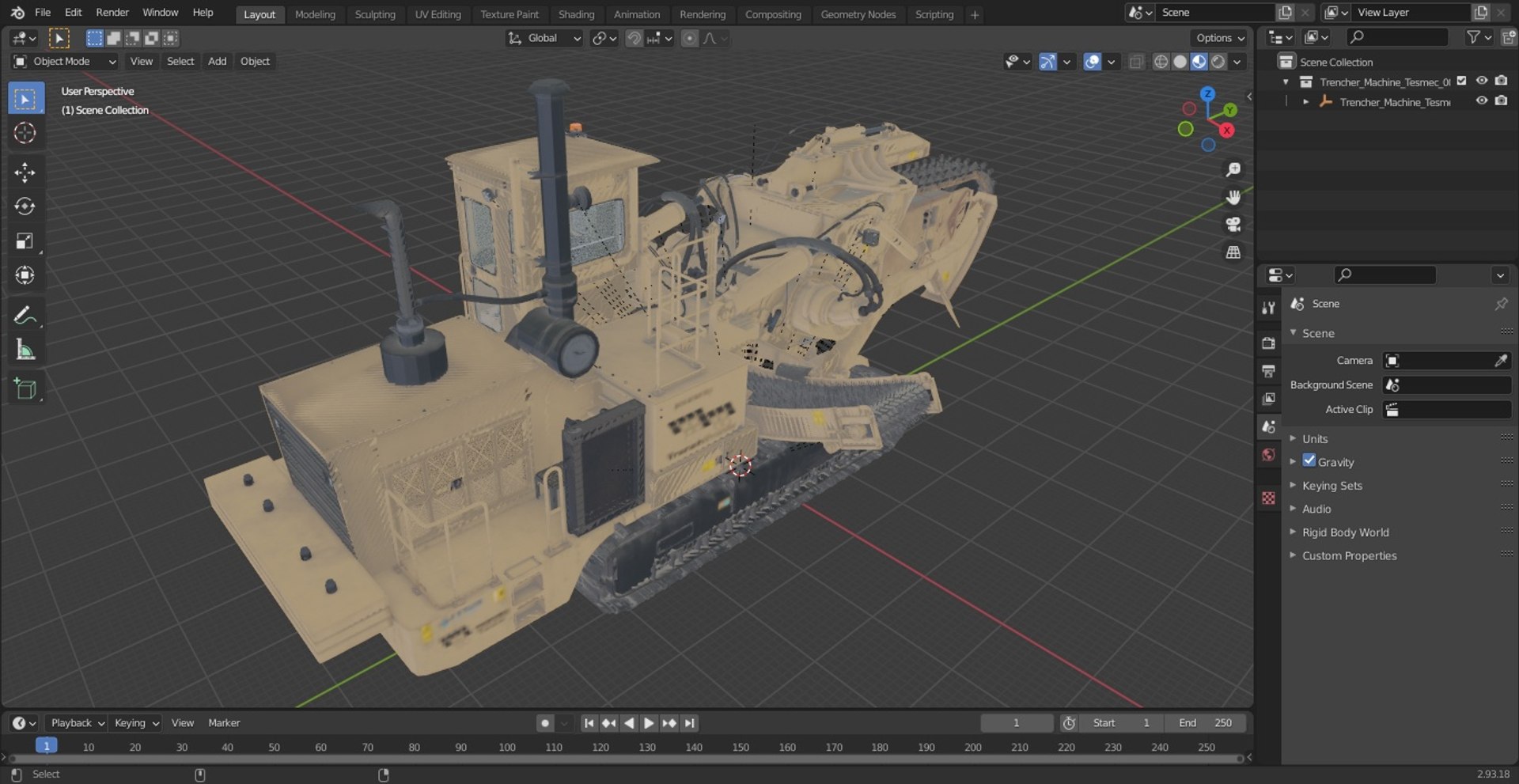 3D Trencher Machine Tesmec 1475 XL EVO Dusty Model - TurboSquid 2111355