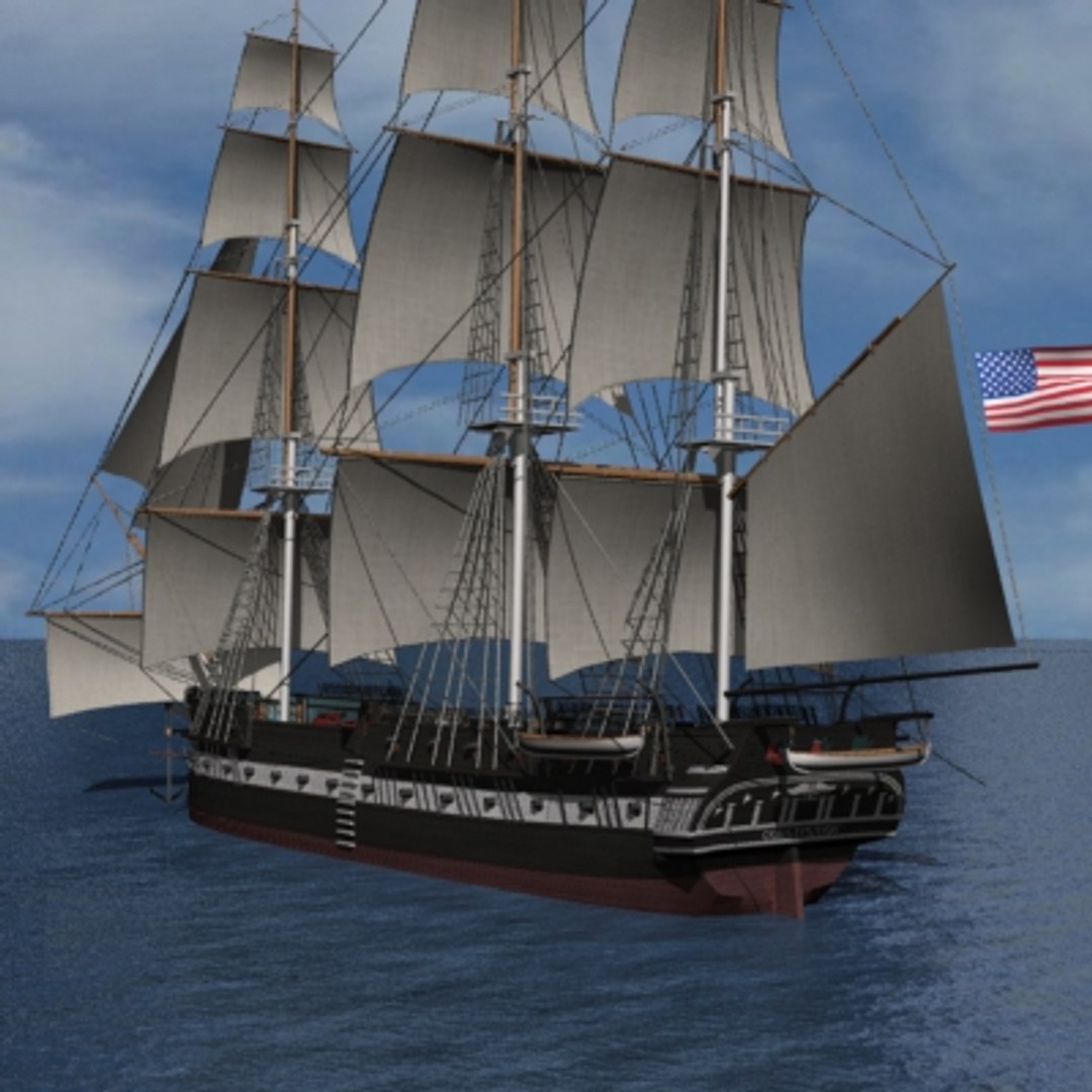 3d model uss constitution