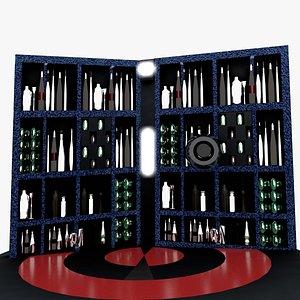 Wine bar stand 3D model
