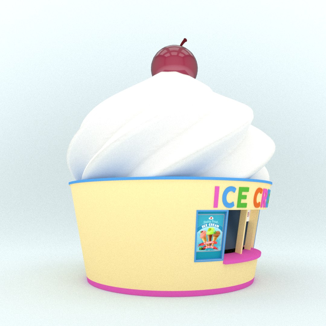 Ice Cream Parlor 3D Models BlueTreeStudio