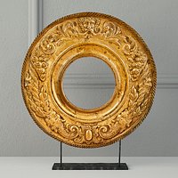 French Brass Repousse Stovepipe Surround