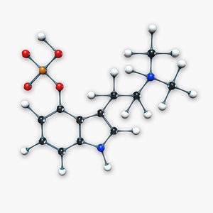 3D Psilocybin Molecule model