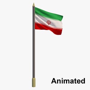 flag iran - animation model